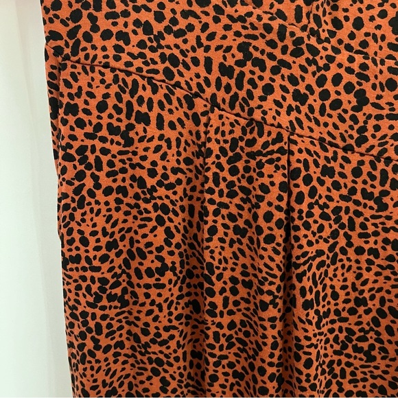 Torrid 4X super soft romper orange animal spotted 0189 brown pockets knits tank - Picture 6 of 13